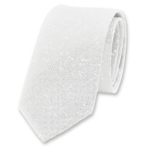 Witte glitter stropdas (1)