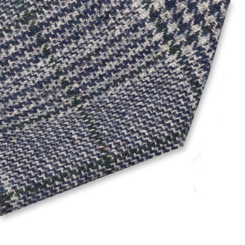 Wollen stropdas blauw - ruit (2)