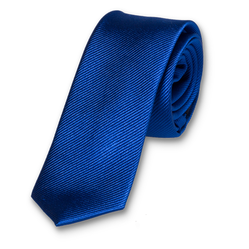 Super smalle stropdas Koningsblauw (1)