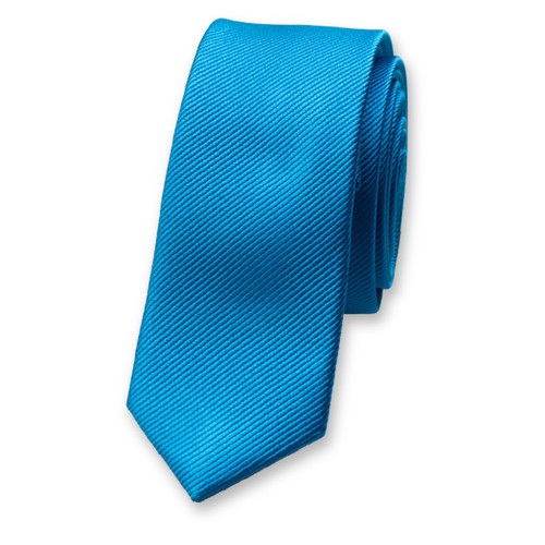 Super smalle stropdas Hardblauw (1)