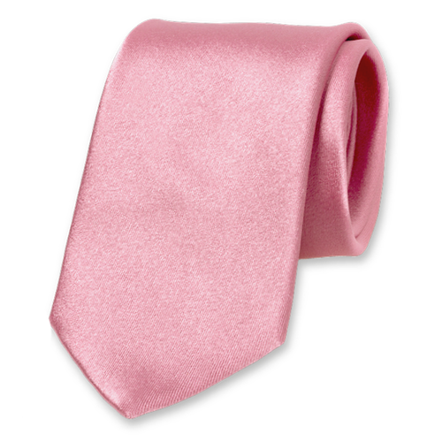 Roze satijn stropdas (1)