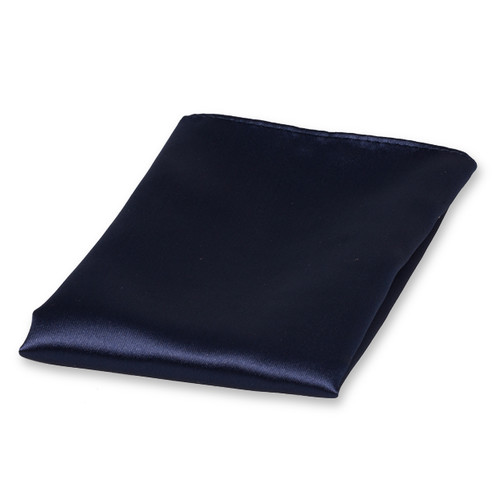 Donkerblauw pochet polyester satijn (1)