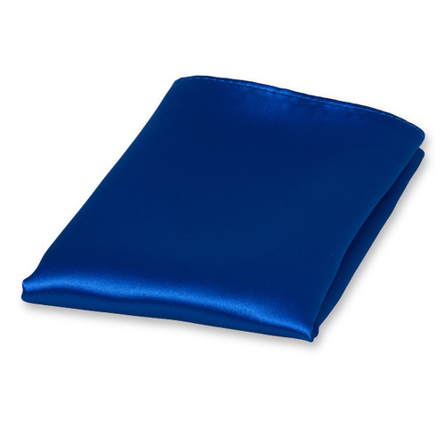 Koningsblauw pochet polyester satijn (1)