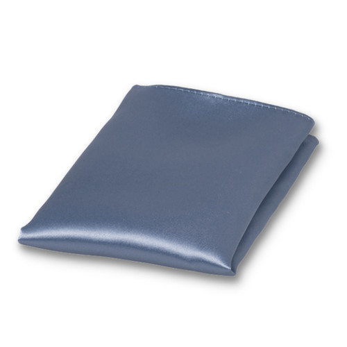 IJsblauwe pochet polyester satijn (1)