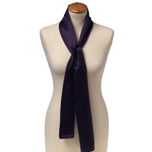 Donkerpaarse polyester shawl - langwerpig (1)