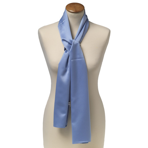 Lichtblauwe polyester shawl - langwerpig (1)