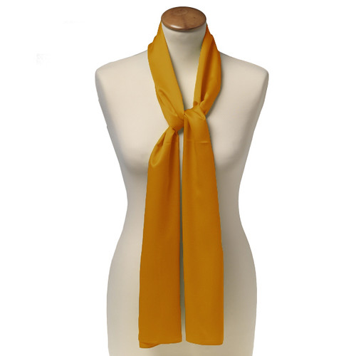 Okergele polyester shawl - langwerpig (1)