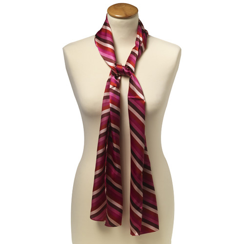 Roze gestreepte polyester shawl (1)