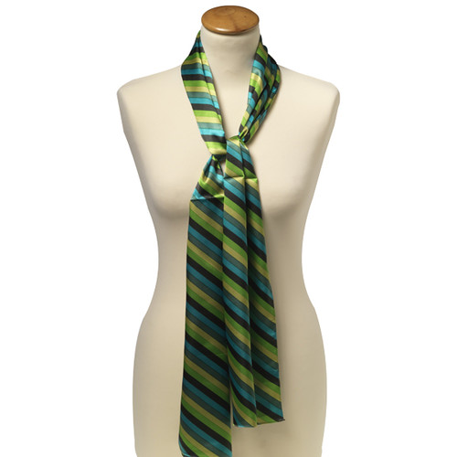Groen gestreepte polyester shawl (1)
