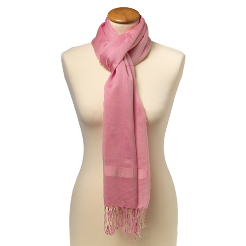 Lichtroze pashmina sjaal (1)