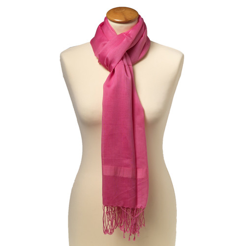 Hard roze pashmina sjaal (1)
