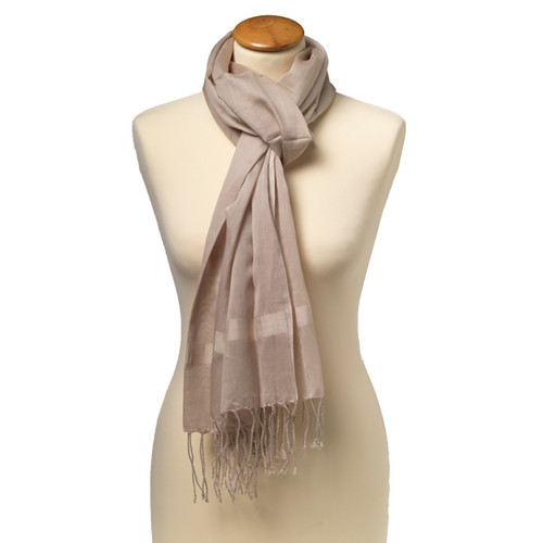 Beige pashmina sjaal (1)