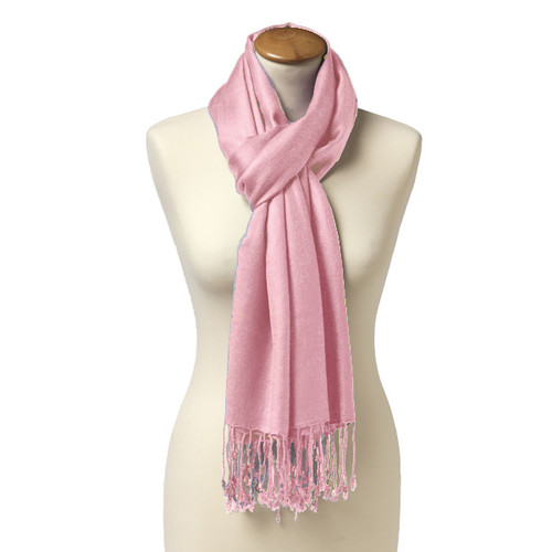 Lichtroze pashmina sjaal (1)