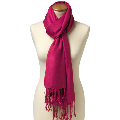 Fuchsia pashmina sjaal (1)