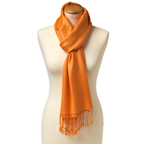 Oranje pashmina sjaal (1)