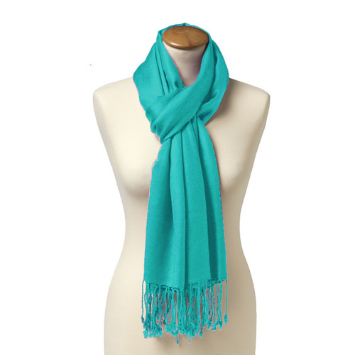 Donkerturquoise pashmina sjaal (1)