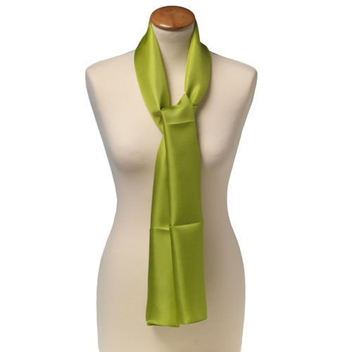 Lime zijden shawl - langwerpig (1)