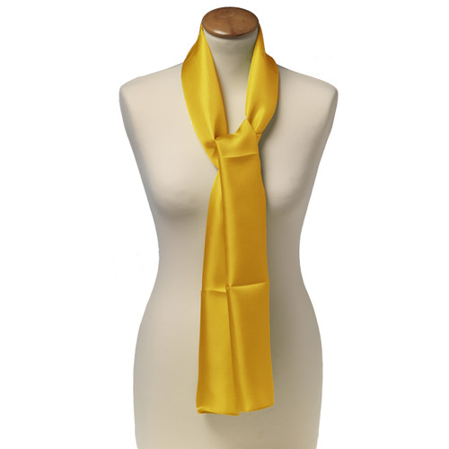 Gele zijden shawl - langwerpig (1)