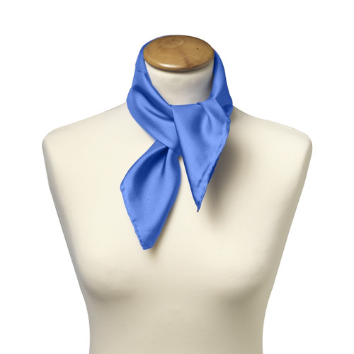 Blauw zijden sjaaltje - Vierkant (2)