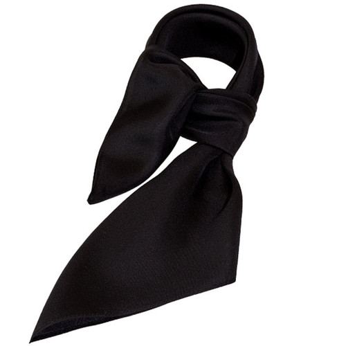 Zwart zijden sjaaltje - Vierkant (1)