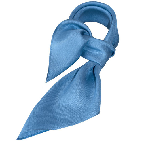 Lichtblauw zijden sjaaltje - Vierkant (1)