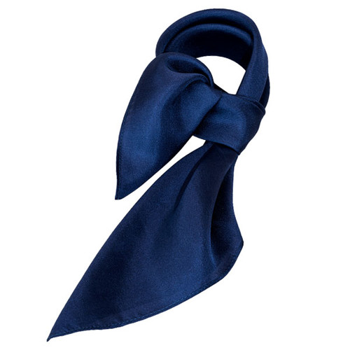 Saffierblauw zijden sjaaltje - Vierkant (1)