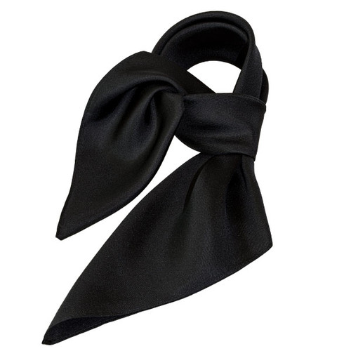 Zijden sjaal zwart - Vierkant (1)