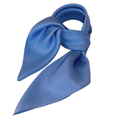 Zijden sjaal blauw - Vierkant (1)