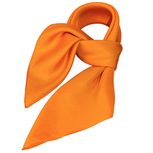 Zijden sjaal oranje - Vierkant (1)