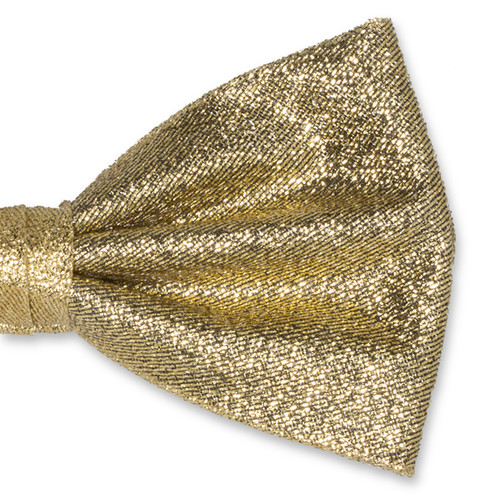 Gouden vlinderdas met glitters (2)