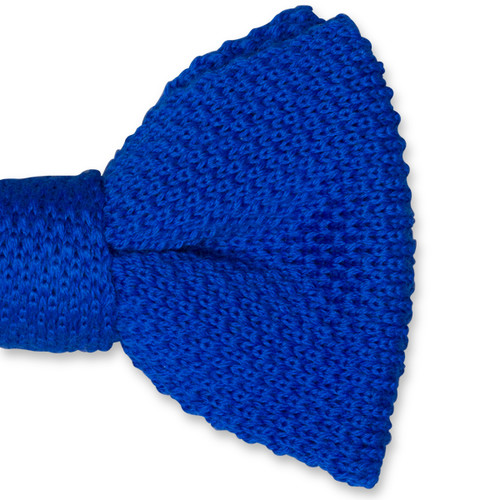 Gebreide vlinderstrik blauw (2)