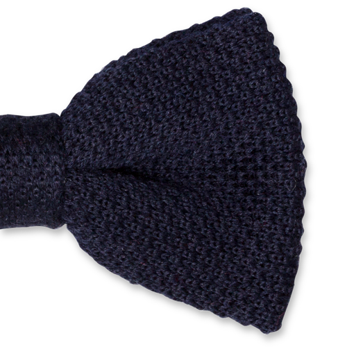 Gebreide vlinderstrik navy (2)