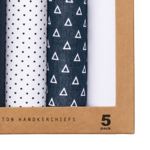 Zakdoeken heren - Blauw-Wit (2)