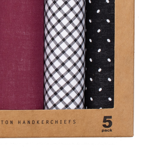 Zakdoeken heren - Rood - Zwart (2)