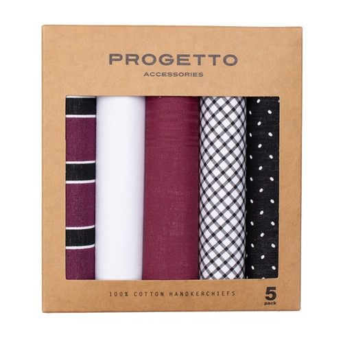 Zakdoeken heren - Rood - Zwart (1)