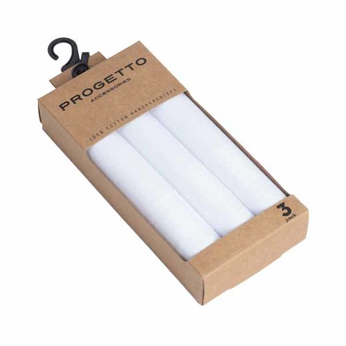 Zakdoeken heren - Wit - 3 - Pack (1)