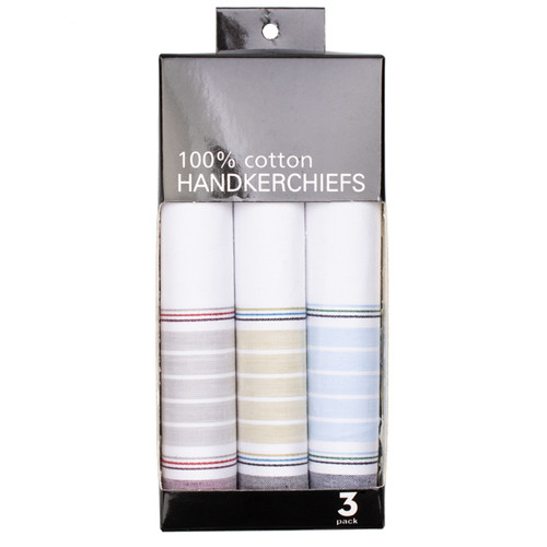 Zakdoeken heren - Strepen Wit (1)