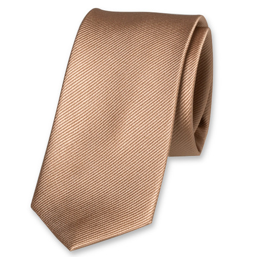 Smalle beige stropdas (1)