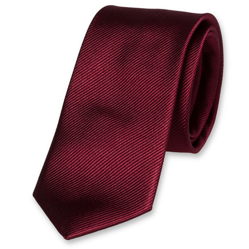 Smalle stropdas bordeaux rood (1)