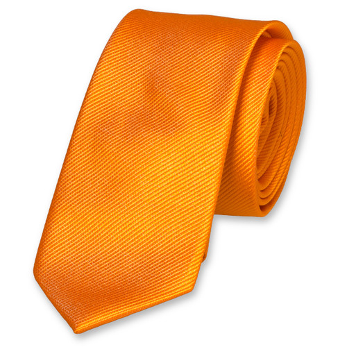 Smalle oranje stropdas (1)
