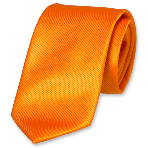 Polyester oranje stropdas (1)