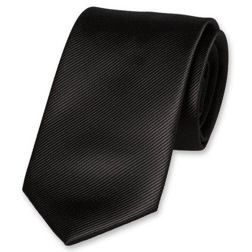 Zwarte polyester stropdas (1)