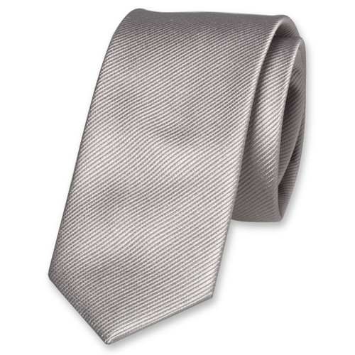 Smalle lichtgrijze stropdas (1)