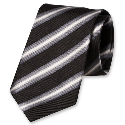 Zwarte gestreepte stropdas (1)