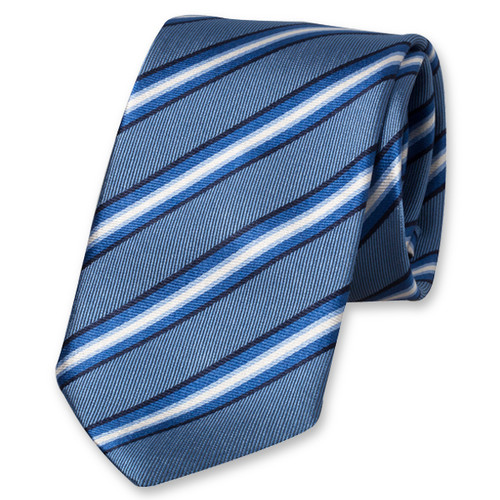Blauwe gestreepte stropdas (1)