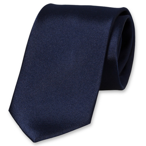 Satijn donkerblauwe stropdas (1)