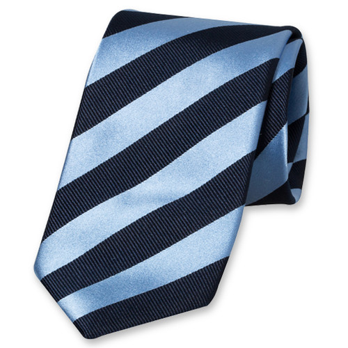 Satijn stropdas blauw/ donkerblauw (1)