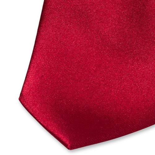 Satijn donkerrode stropdas (2)