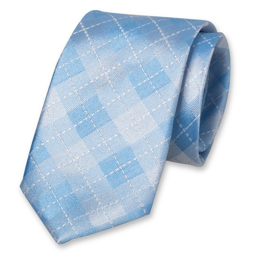 Ruiten stropdas lichtblauw (1)