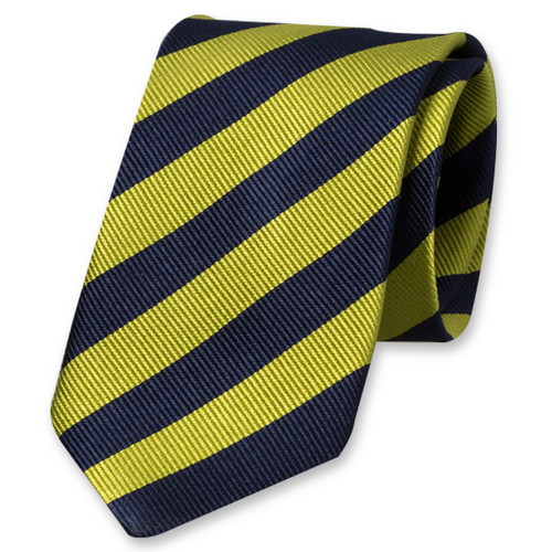 Stropdas lime/donkerblauw (1)